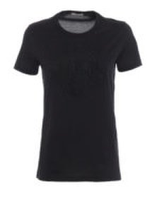 Moncler - T-shirt nera con patch logo