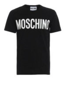 Moschino - T-shirt nera con stampa logo a contrasto