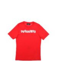 T-shirt Stamped Dsquared2 rossa