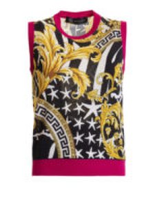 Versace - Top in filato di seta con savage barocco