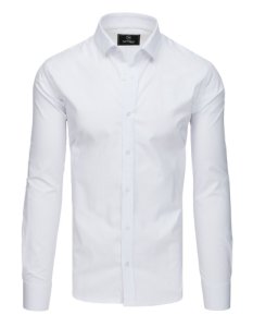 Elegancka koszula męska PREMIUM z długim rękawem biała DX1777