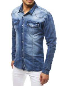 Koszula męska jeansowa niebieska DX1844