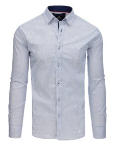 Dstreet - Koszula męska premium z długim rękawem biała dx1771