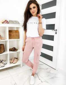 Spodnie damskie dresowe LOVEPINK różowe UY0411