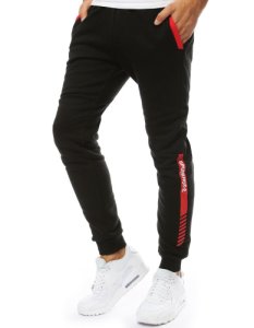 Dstreet - Spodnie męskie dresowe joggery czarne ux2107