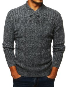 Sweter męski jasnoszary WX1298