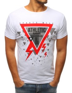 Dstreet - T-shirt męski z nadrukiem biały rx2969