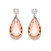 18kt Rose Gold Blush Morganite & Diamond Earrings