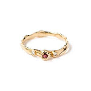 9kt Yellow Gold Ruby & Diamond Ring