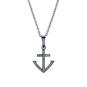 Anchor Chain Oxidised With Diamonds