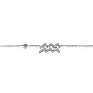 Aquarius Zodiac Bracelet Silver