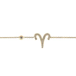 Aries Zodiac Bracelet Gold