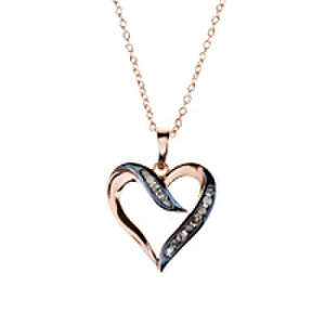 Diamond Large Open Heart Necklace