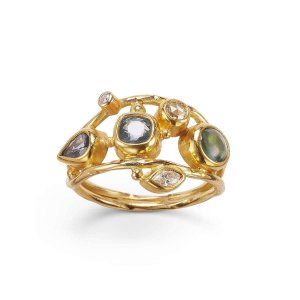 Gold & Diamond Double Seafire Ring | Bergsoe
