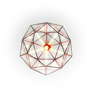 Pentakis Dodecahedron Geometric Glass Light Pendant