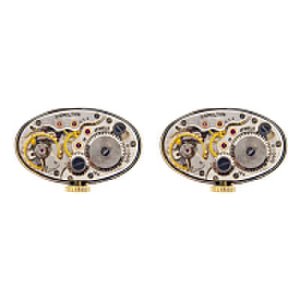 Sterling Silver Cufflinks with Vintage Hamilton Watch Movement