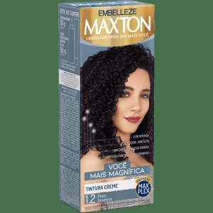 Tinta de cabelo Maxton você mais magnífica preto ametista 1.2 kit economico