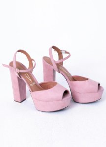 Quintess - Sandália meia pata peep toe rosê vizzano