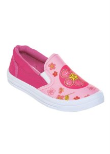 Queima Estoque - Tênis infantil slip on pink com estampa floral