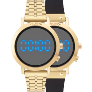 Relógio Digital Feminino Euro Troca Pulseira EUBJ3407AA/T4P