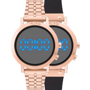 Relógio Digital Feminino Euro Troca Pulseira EUBJ3407AC/T4P