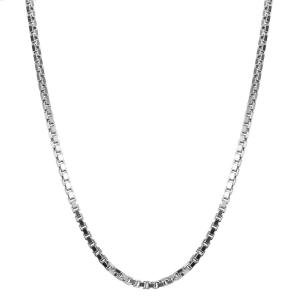0.8mm 925 Sterling Silver Box Chain Necklace, Super Thin & Strong Italian Silver Chain,14 - 36