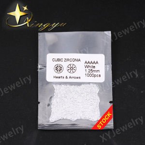 1.25mm cz stone of hearts and arrows machine cut cubic zirconia for Jewelry In Stock