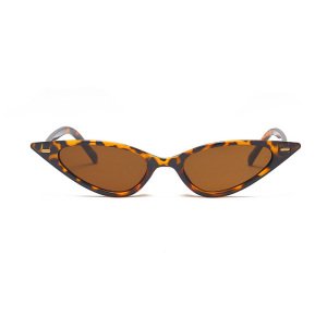 13034 Superhot Eyewear 2018 Fashion Leopard Cateye Sunglasses Women Small Triangle Rivet Cat Eye Sunglasses