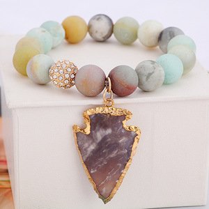 2018 Fashion Jewelry Natural CZ Sesame Jade Beads Gold Plated Triangle Druzy Bangles With Gold Discs