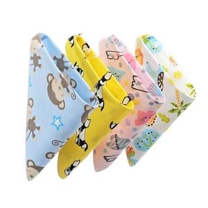 2018 Hot sales new design custom printed 100% cotton baby drool bibs bandana