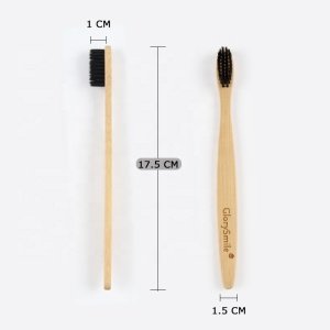2018 hot selling ECO friendly custom charcoal bristle single package toothbrush bamboo material