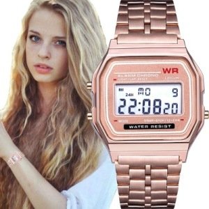 2019 Ebay Best Seller Ultra-thin F91w Sports Electronic Multi-function Luminous Alarm Clock Steel Ladies Wrist Watch Women