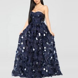 2019 Elegant Evening Dress  Fashionable Women  Long Mermaid sequin Dresses
