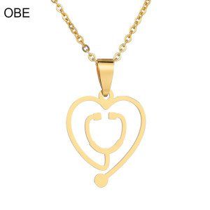 2019 European and American fashion jewelry refined polishing creative hollow heart  necklace