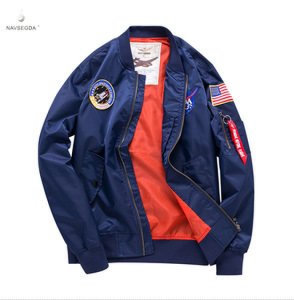 2019 hot  clothing men's bomber jacket stand collar big size thin embroidery mens baseball coat denim jacket jacket for men