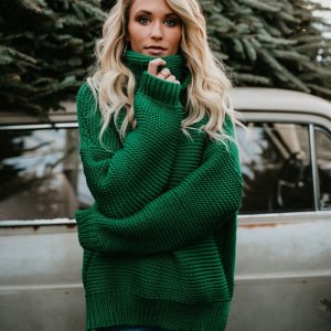 2019 New Design Amazon Autumn Winter Christmas Turtleneck Knit Sweater Woman Sweater