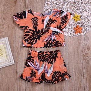 2019 new design children clothes girl clothes wholesale baby clothing summer short girl