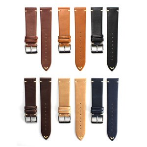 2019 New Italian Genuine leather handmade 20mm watch bands leather watch straps with buckle
