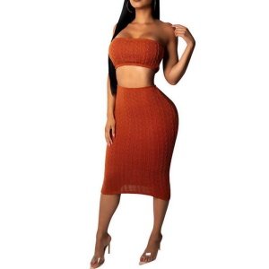2019 Sexy Women Matching Clothing Sets Lady Casual Two Pieces Vest Dress Set
