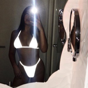 2019 wholesale fashion tv woman lady girl sexy reflective swimwear swimsuit bikini set