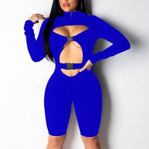 2019 Women Fashion High Waist Solid One Piece Fitness Jumpsuits Rompers