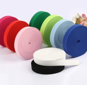 2cm-2.5cm Multirole Elastic Band Thick Plain Weave Polyester Ribbon Sewing Lace Trim Waist Bands Garment Accessory E383