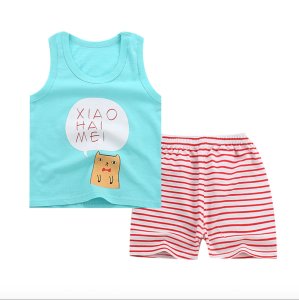 2PCS Set Toddler Kids Baby Boys Girls Outfits Clothes T-Shirt Vest Tops+Shorts Pants
