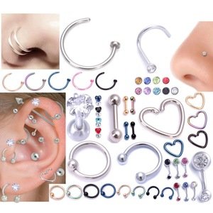316l Stainless Steel Labret Free Lip Ring Piercing Ring Cartilage Earring Stud Piercing Jewelry