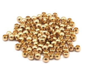 4mm Eco-Life Raw Jewelry making Brass Finding Ball Beads