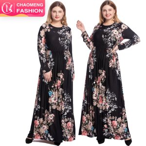 5089#Elegant and Llatest Fashionable Abaya Designs 2018 Muslim Long Dress For Women