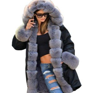 6Color S-5XL Plus Size Women Clothing Thick Hooded Coats Luxury Fur Collar Parkas Winter Warm Coat Fashion Lady Outwear