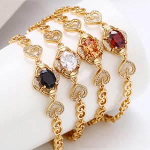 73307 Guangzhou Xuping 18k gold bracelet, gold plated fashion women charm bracelet