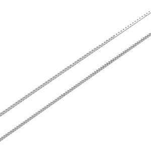 925 Italian Silver Chain necklace Sideway chain 40cm long  45cm long