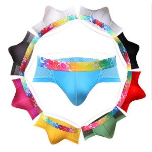 9colors Mall explosion models Men's low waist triangle mesh breathable modal wholesale men's underwear factory in Guangzhou